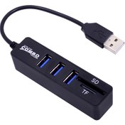 هاب usb 2 رم ريدر combo - برند D-NET
