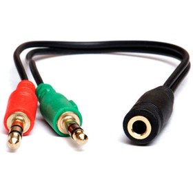 کابل2 به1 هدفون به فيش دو هدست (فيش تک) - برند D-NET