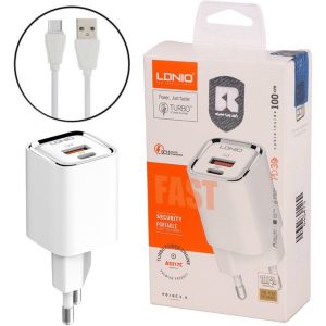 شارژر LDNIO A2317C ORIGINAL باکابل 30W