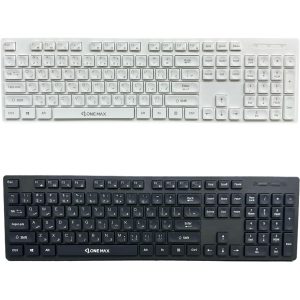 Wireless KEYBOARD OM-3100W سفید و مشکی-بیسیم